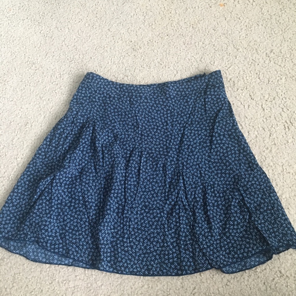 H&M Navy Floral Skirt